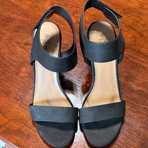 Call It Spring Black Heeled Sandals